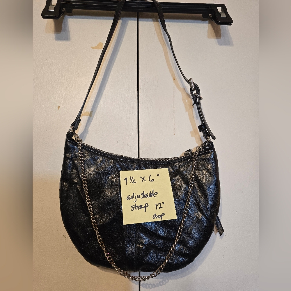 Zara Black faux Leather Shoulder Bag